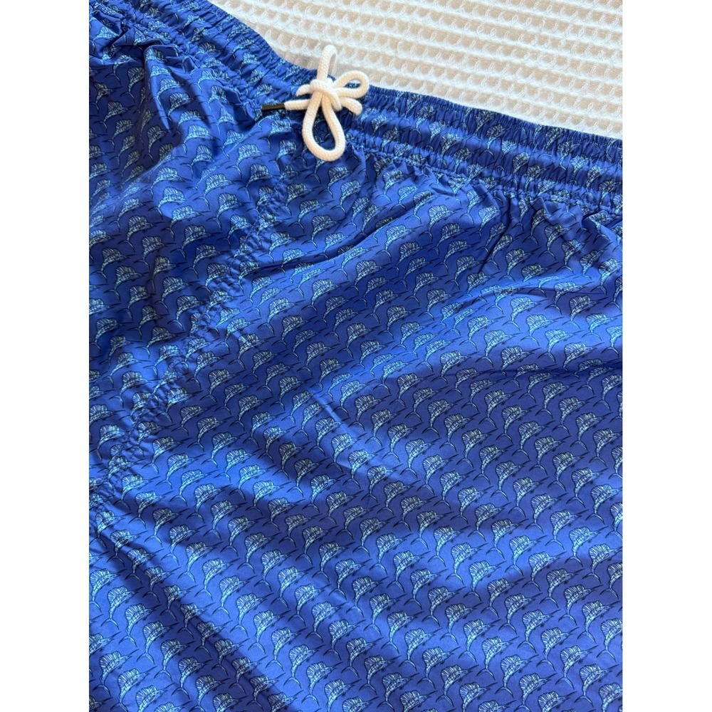 Polo Ralph Lauren Swim Trunks Mens 3XLT Blue Sailfish Marlin Print Shorts